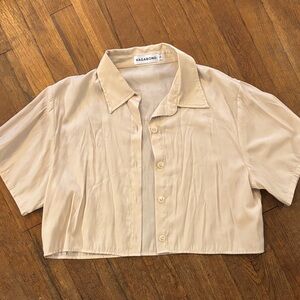 Vagabond Beige Button-Down Shirt